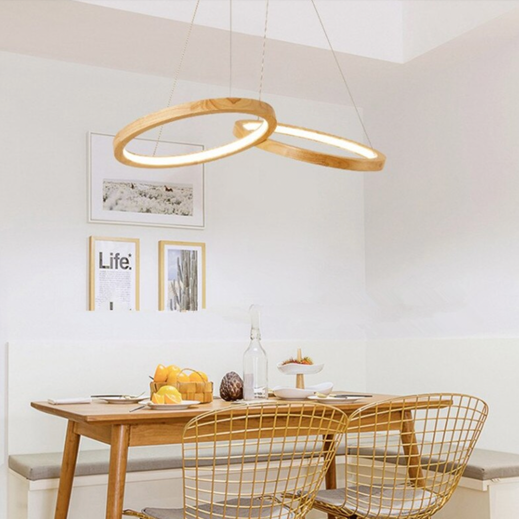 Lustre LED Bois Design Scandinave Botimi