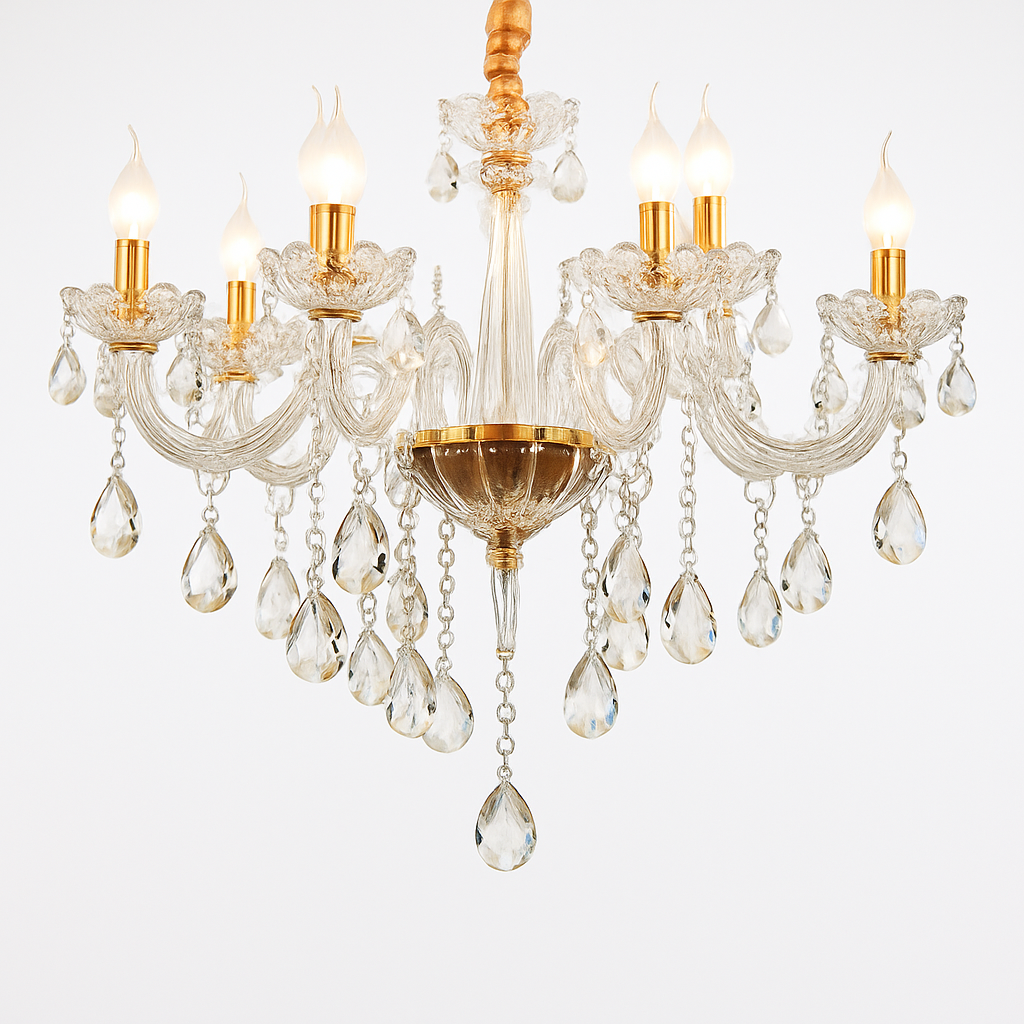 Lustre Cristal Transparent Moderne LED