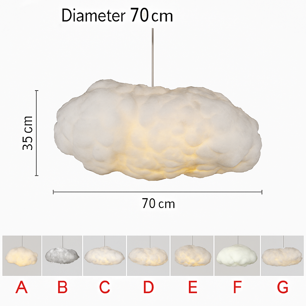 Lustre Nuage LED pour Chambre Enfant