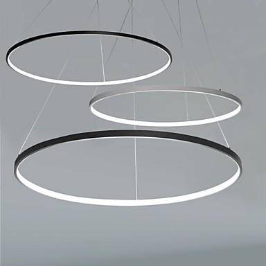 Lustre LED Cercle Design 80cm Noir ou Blanc
