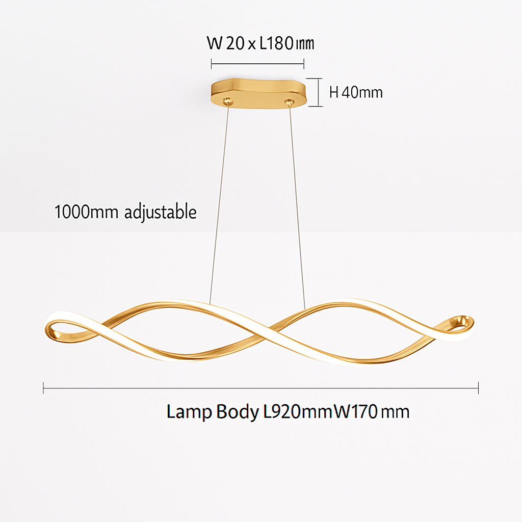 Lustre LED Moderne 92cm - Suspension Design & Connectée