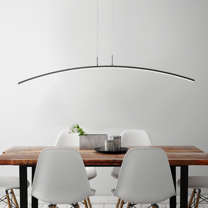 Lustre LED Arc Moderne XXL Blanc/Noir