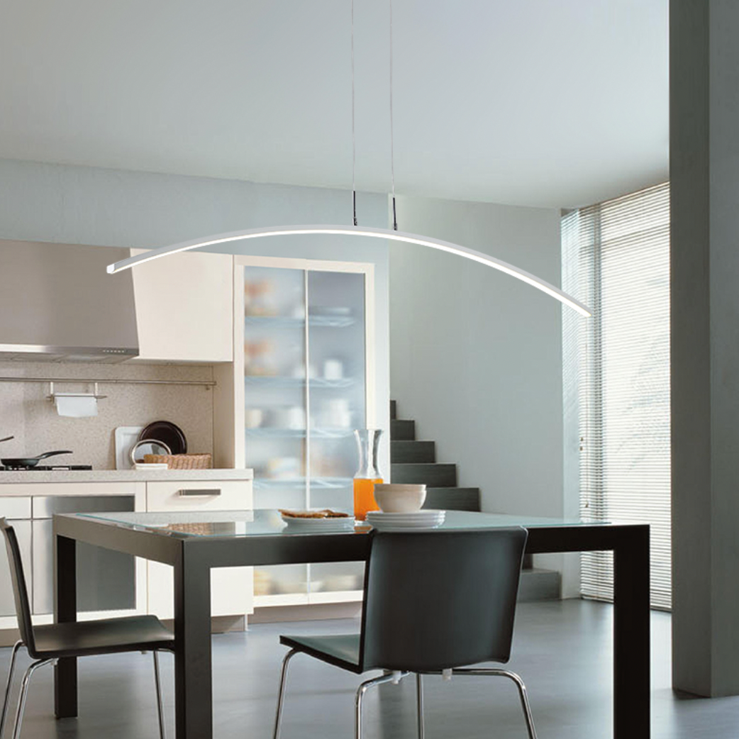 Lustre LED Arc Moderne XXL Blanc/Noir