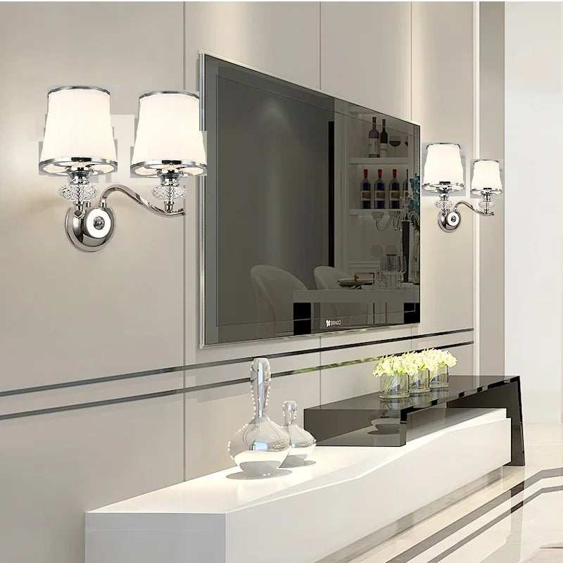 Lustre LED Cristal Chrome Moderne