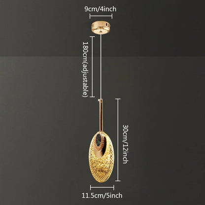 Lustre LED Cristal Doré Design Nordique