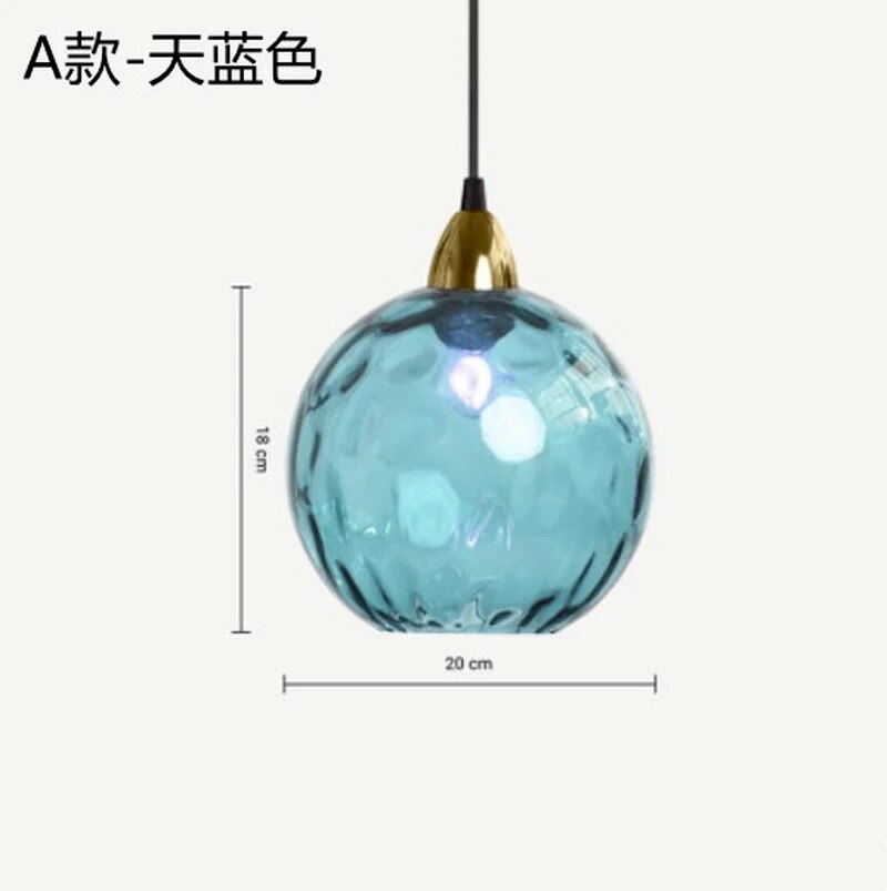 Lustre Verre Texturé Scandinave Moderne