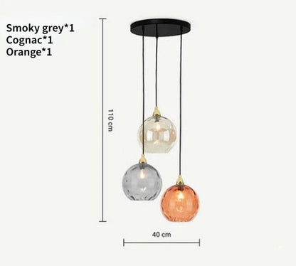 Lustre Verre Texturé Scandinave Moderne