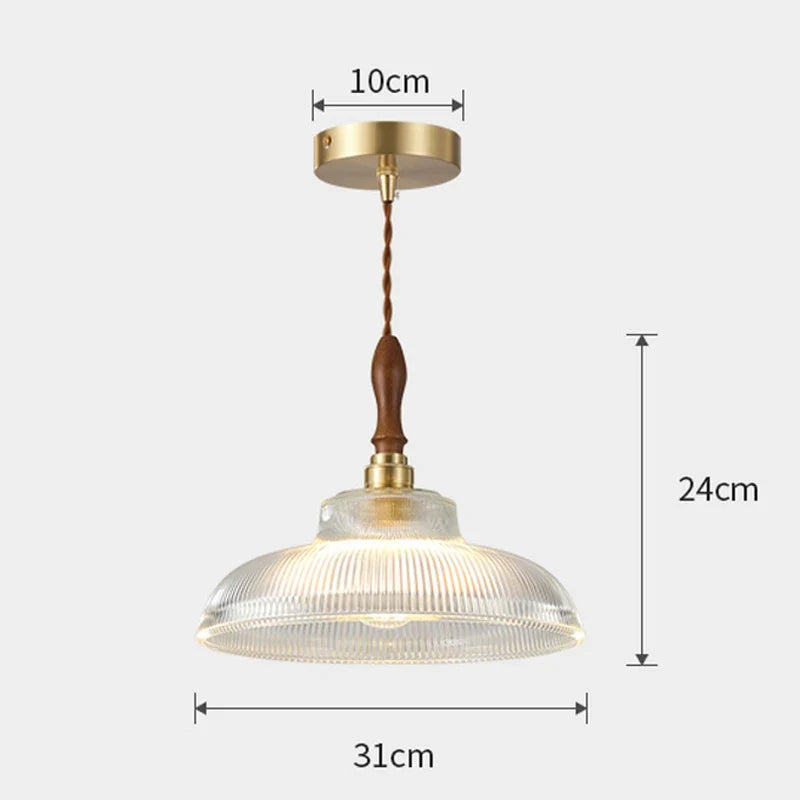 Suspension Design Verre & Cuivre Scandinave