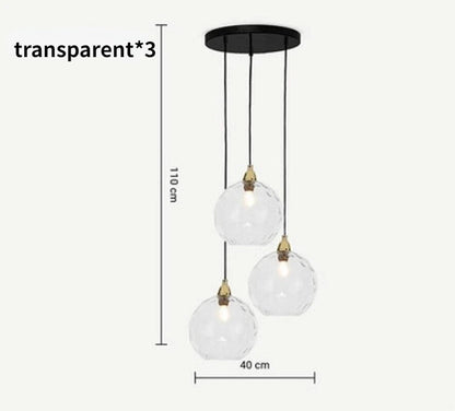 Lustre Verre Texturé Scandinave Moderne