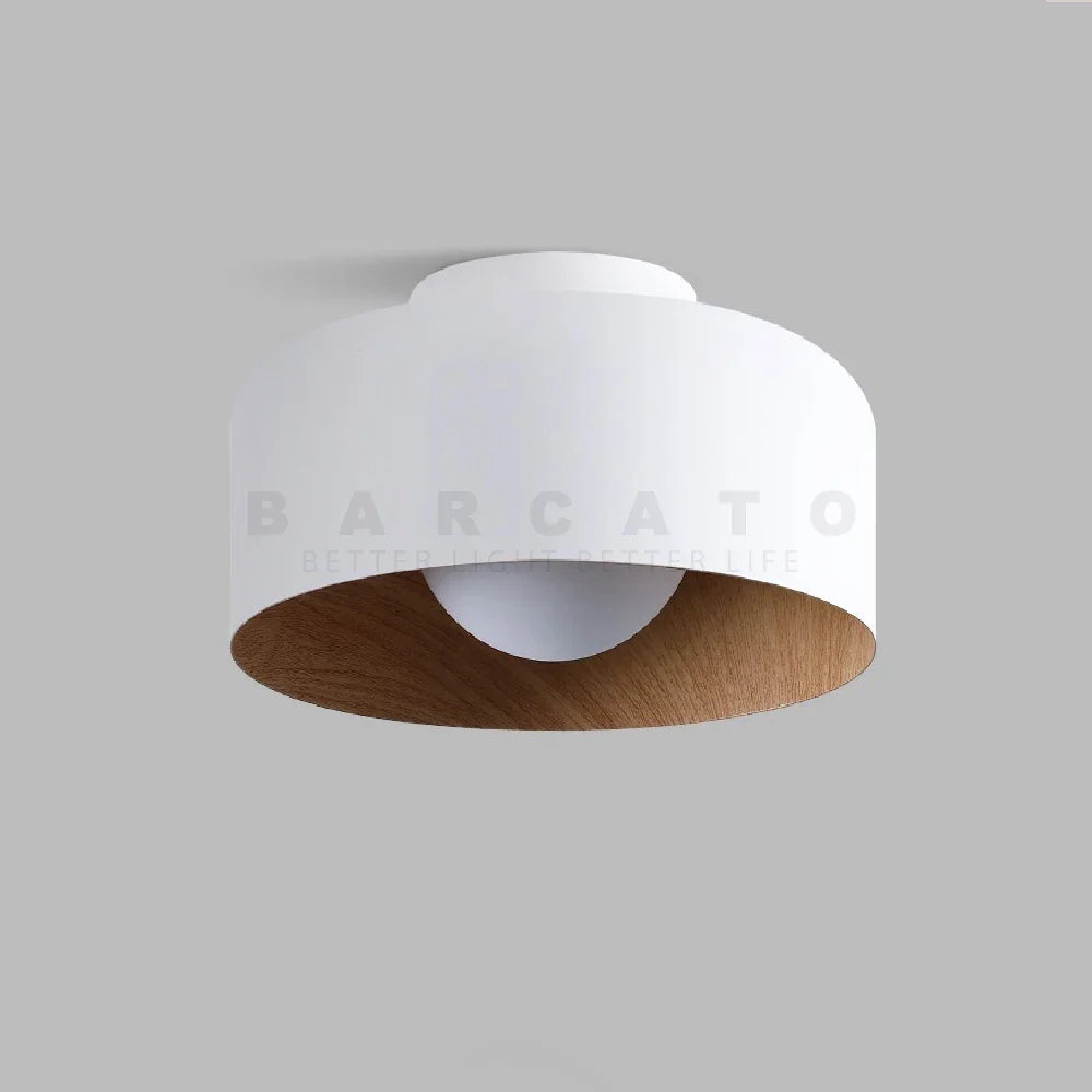 Plafonnier LED Bois Noyer Scandinave Barcato