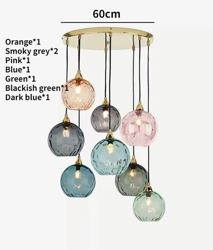 Lustre Verre Texturé Scandinave Moderne