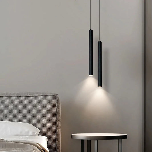 Suspension Nordique Minimaliste Noir LED