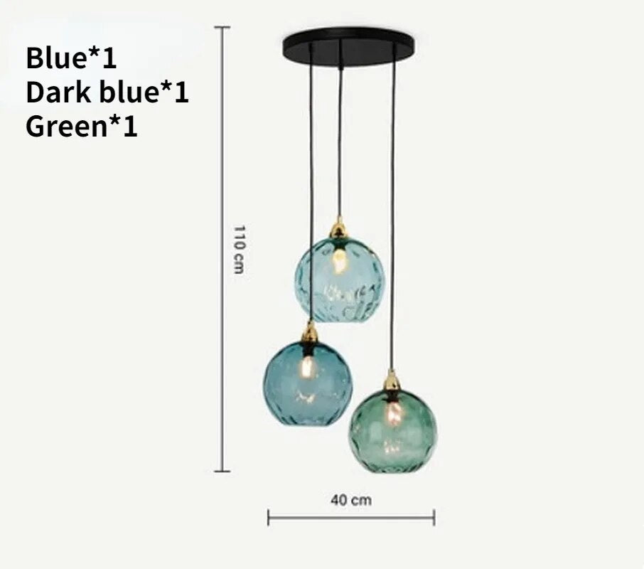 Lustre Verre Texturé Scandinave Moderne