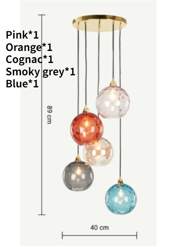 Lustre Verre Texturé Scandinave Moderne