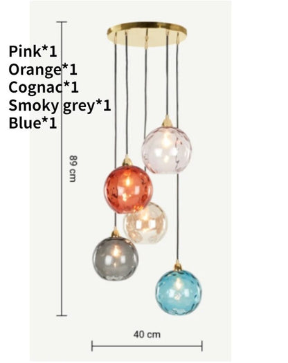 Lustre Verre Texturé Scandinave Moderne