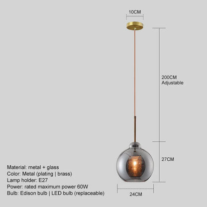 Suspension Boule Verre Design Scandinave Moderne