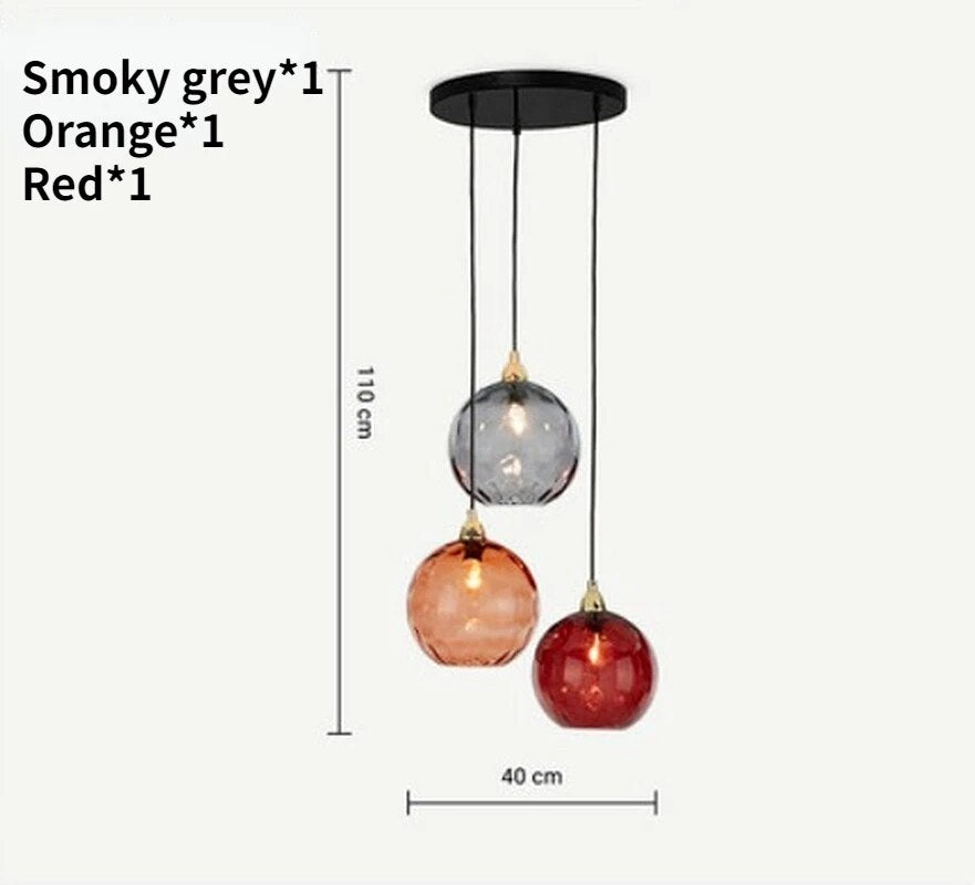 Lustre Verre Texturé Scandinave Moderne