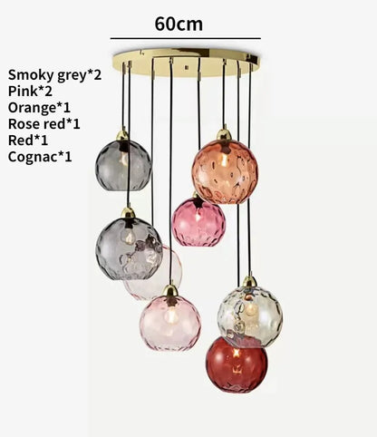 Lustre Verre Texturé Scandinave Moderne