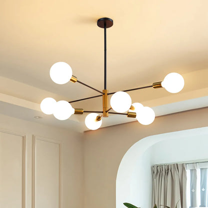 Lustre Spoutnik Noir & Or - Design Nordique Moderne