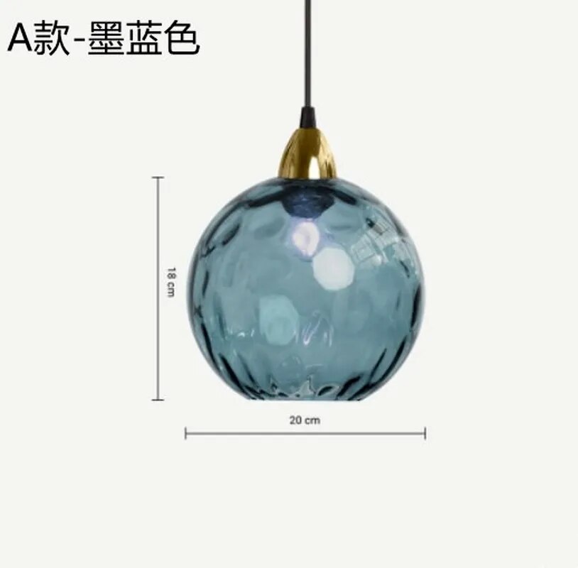 Lustre Verre Texturé Scandinave Moderne