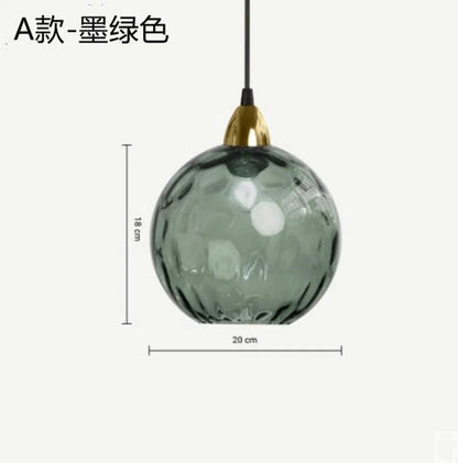 Lustre Verre Texturé Scandinave Moderne
