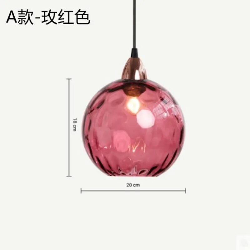 Lustre Verre Texturé Scandinave Moderne