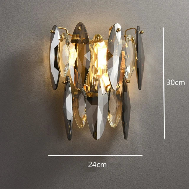 Lustre Moderne Cristal LED Chrome Poli