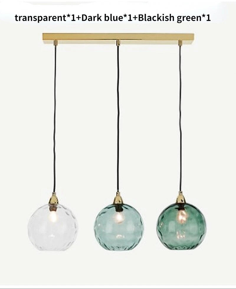 Lustre Verre Texturé Scandinave Moderne