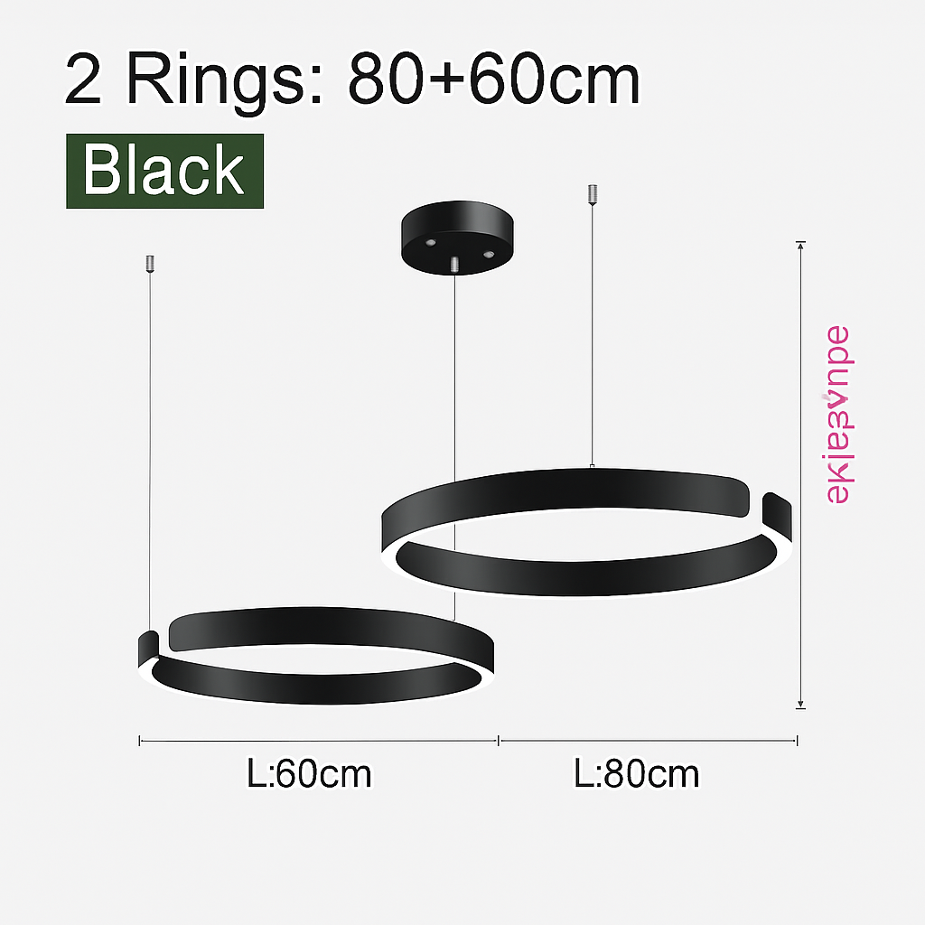 Suspension LED Anneau Design Scandinave Dimmable