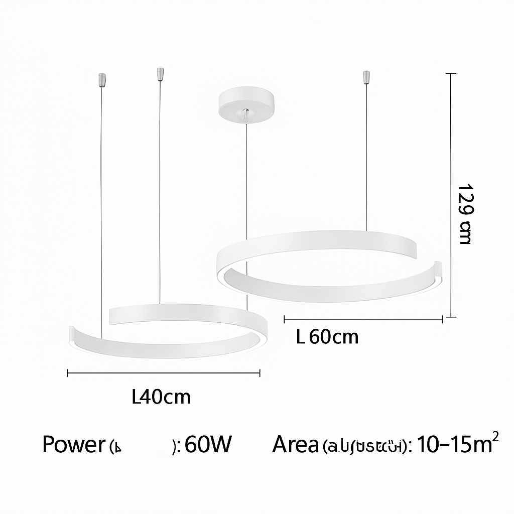 Suspension LED Anneau Design Scandinave Dimmable