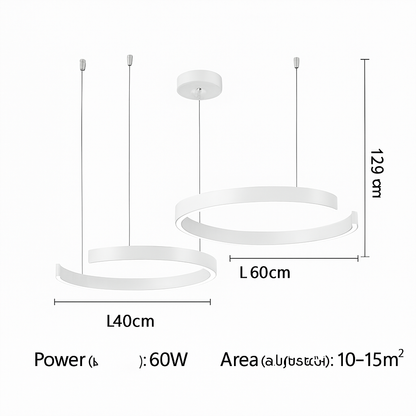 Suspension LED Anneau Design Scandinave Dimmable