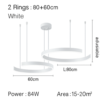 Suspension LED Anneau Design Scandinave Dimmable