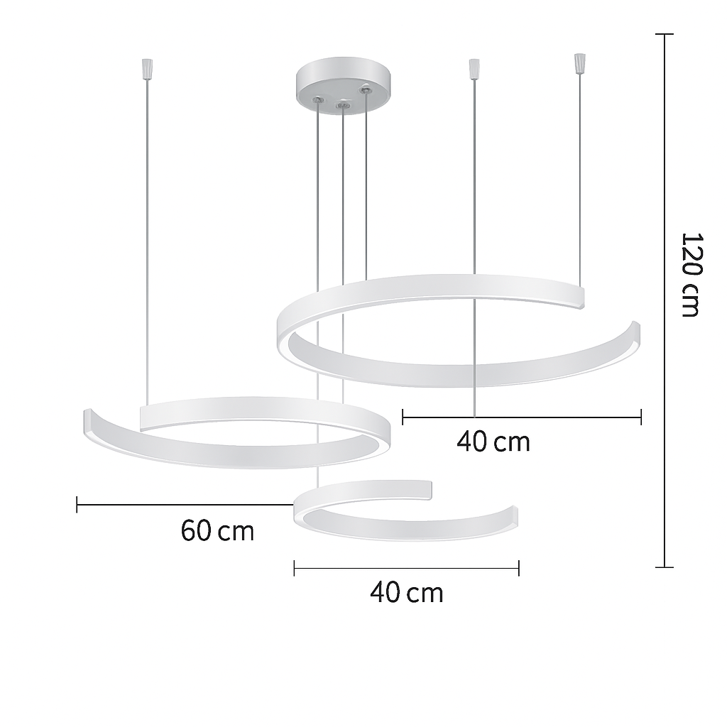 Suspension LED Anneau Design Scandinave Dimmable