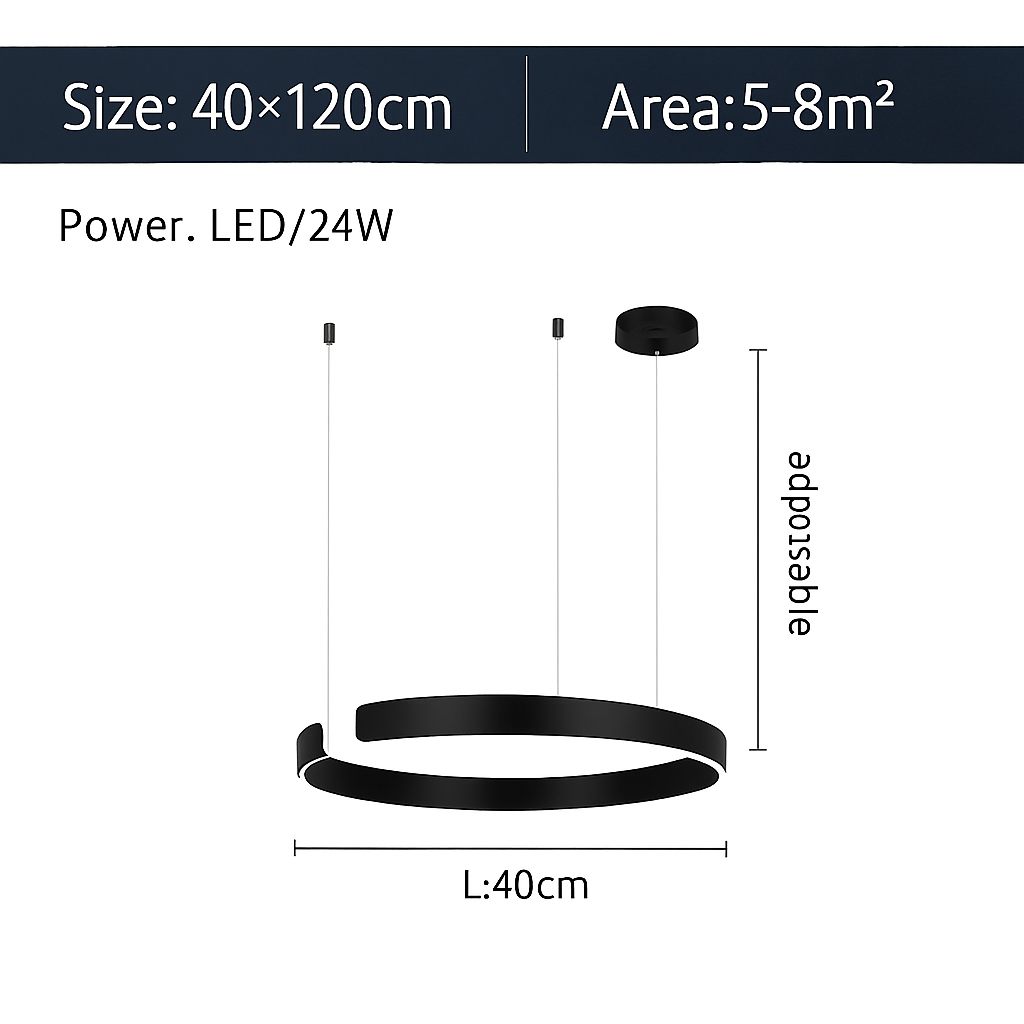 Suspension LED Anneau Design Scandinave Dimmable
