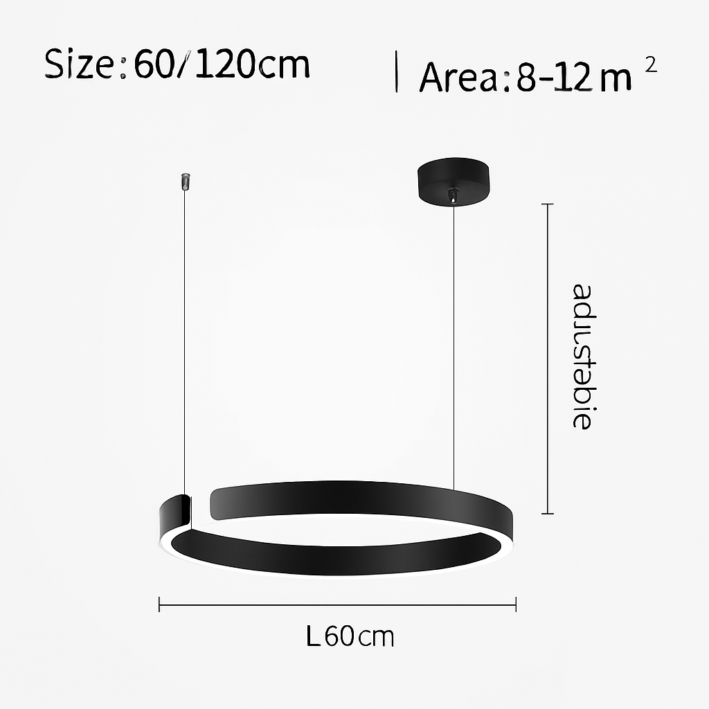 Suspension LED Anneau Design Scandinave Dimmable