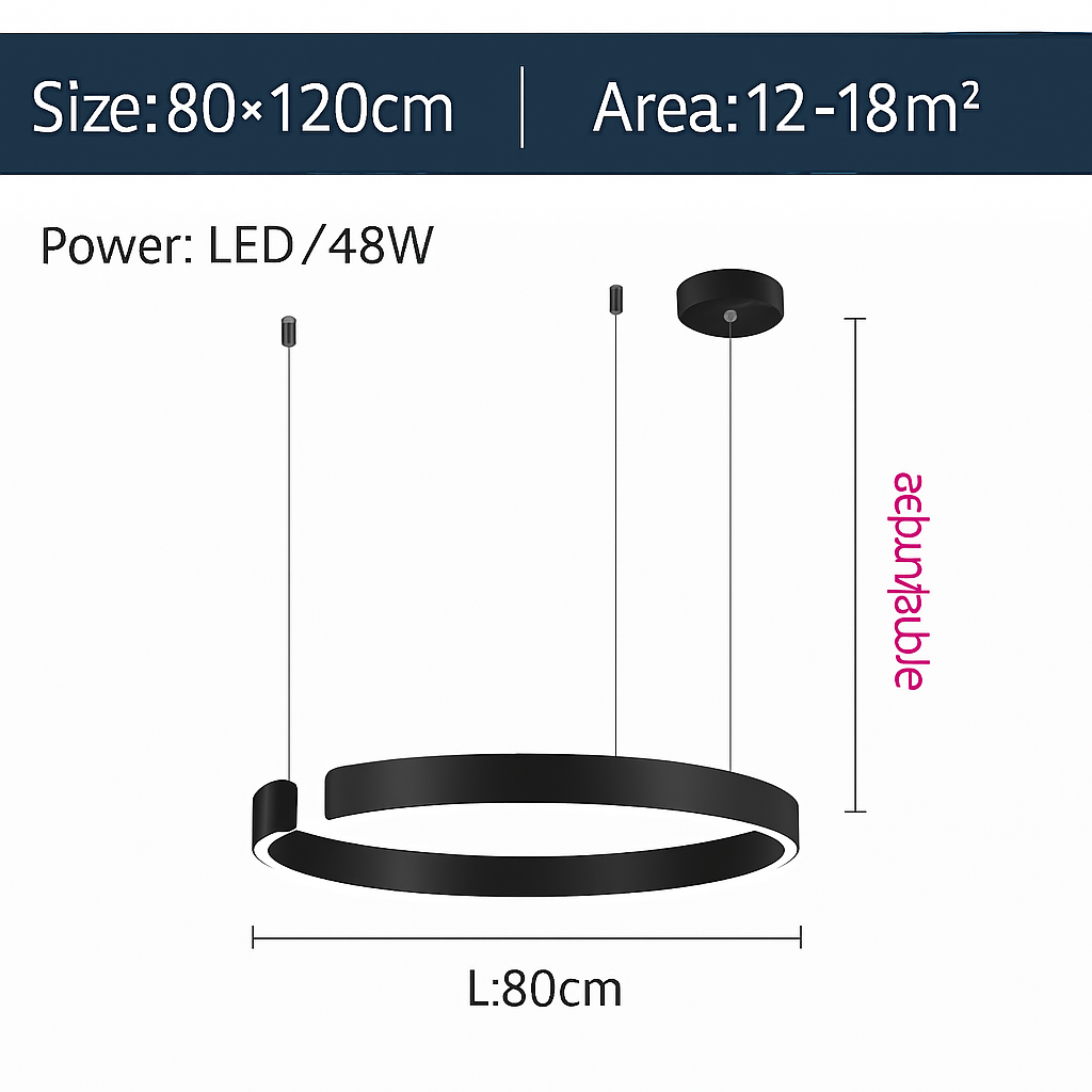 Suspension LED Anneau Design Scandinave Dimmable