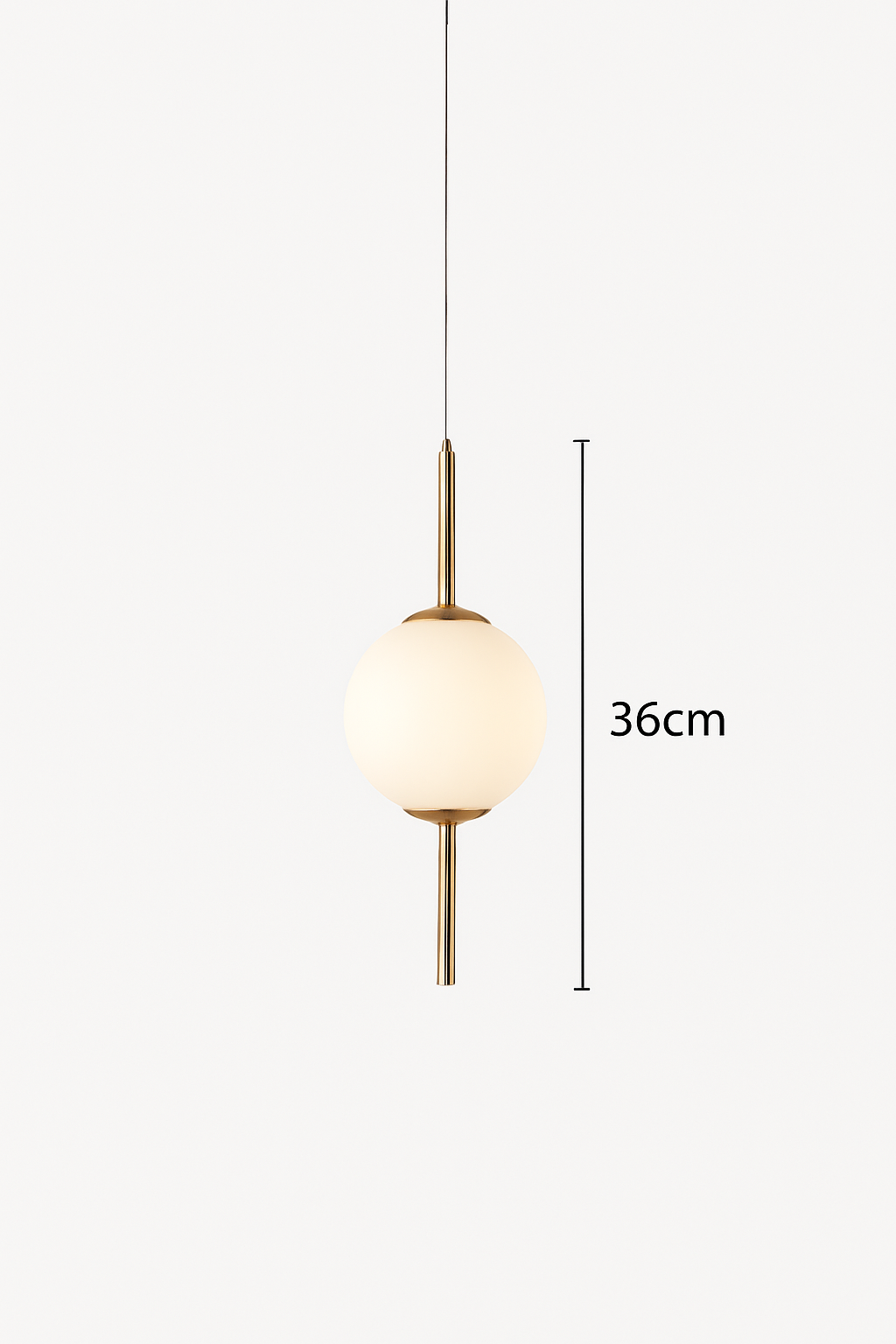 Suspension Boule Verre Métal Moderne