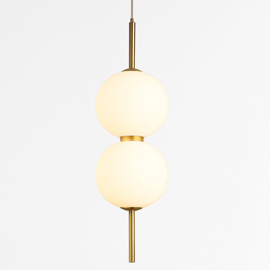 Suspension Boule Verre Métal Moderne
