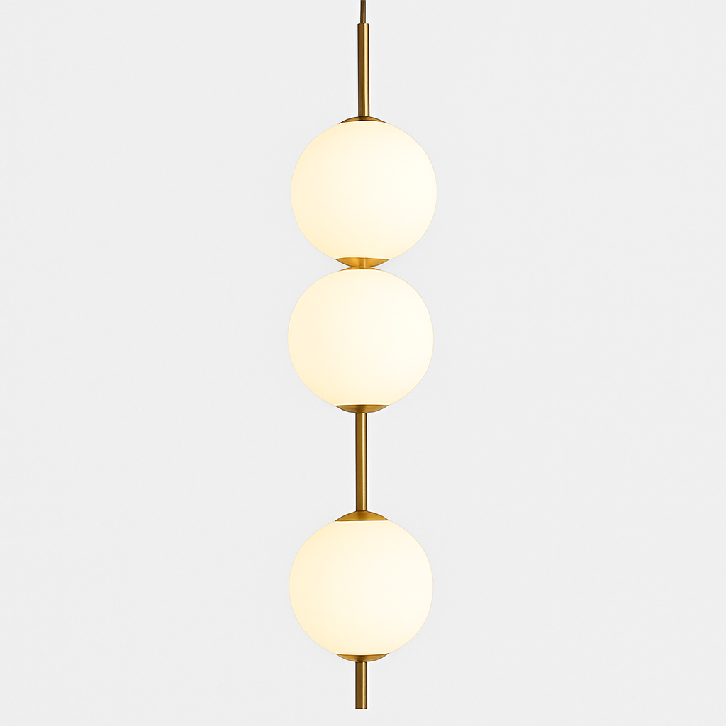 Suspension Boule Verre Métal Moderne
