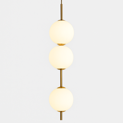Suspension Boule Verre Métal Moderne