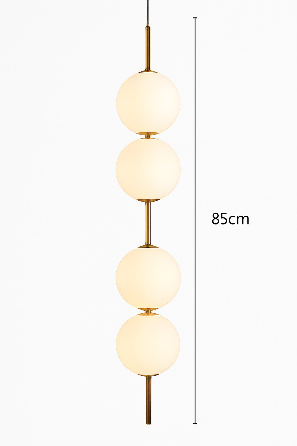 Suspension Boule Verre Métal Moderne