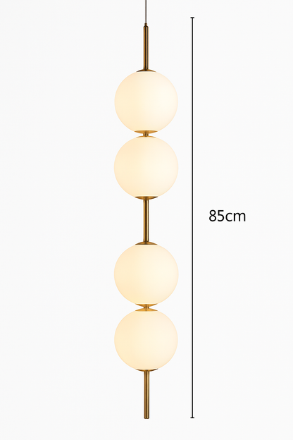 Suspension Boule Verre Métal Moderne