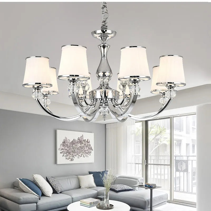 Lustre LED Cristal Chrome Moderne
