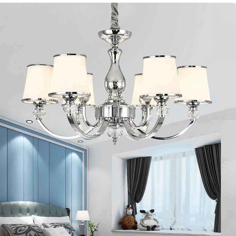 Lustre LED Cristal Chrome Moderne
