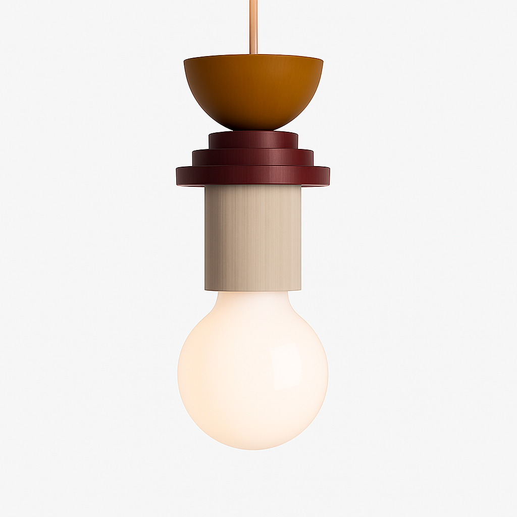 Suspension Bois Scandinave LED Blanche