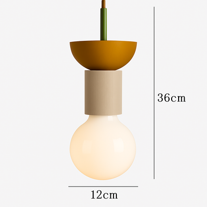 Suspension Bois Scandinave LED Blanche