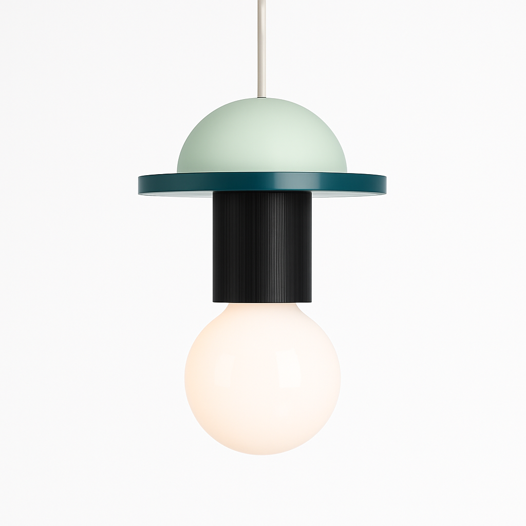 Suspension Bois Scandinave LED Blanche