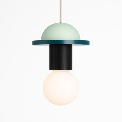 Suspension Bois Scandinave LED Blanche