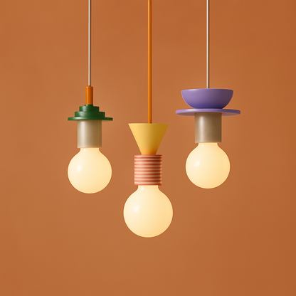Suspension Bois Scandinave LED Blanche