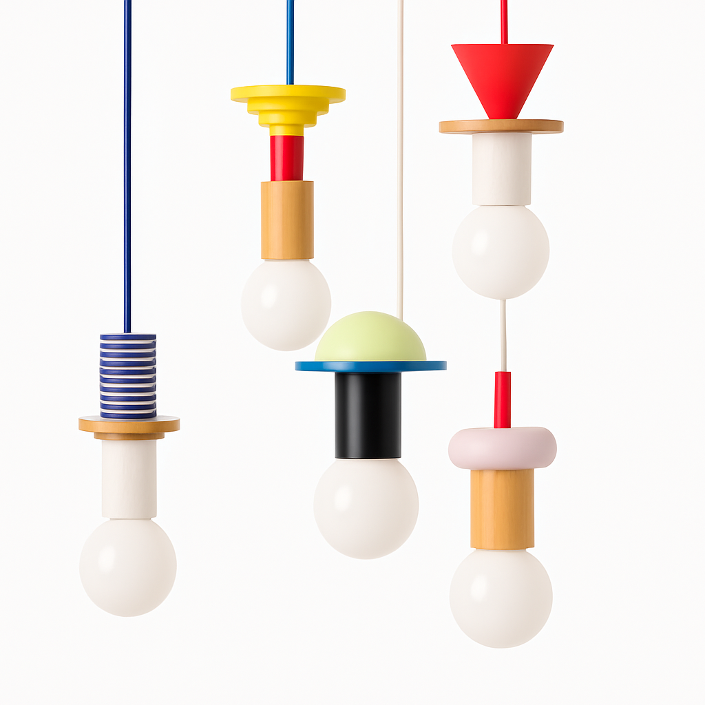Suspension Bois Scandinave LED Blanche